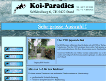 Tablet Screenshot of koi-paradies.ch